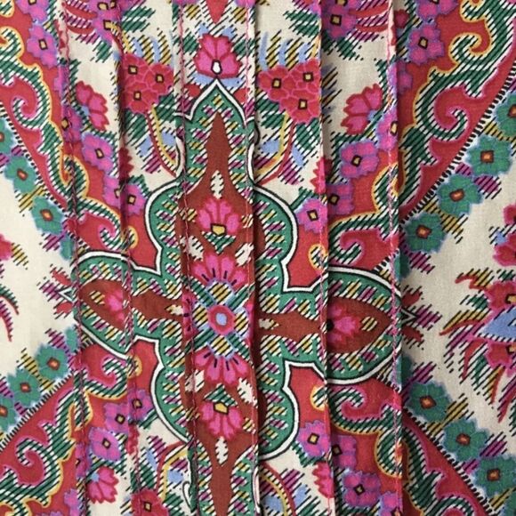 Zara 💯 Silk Colorful Floral Patterned Shift Dress Size M - Picture 12 of 16